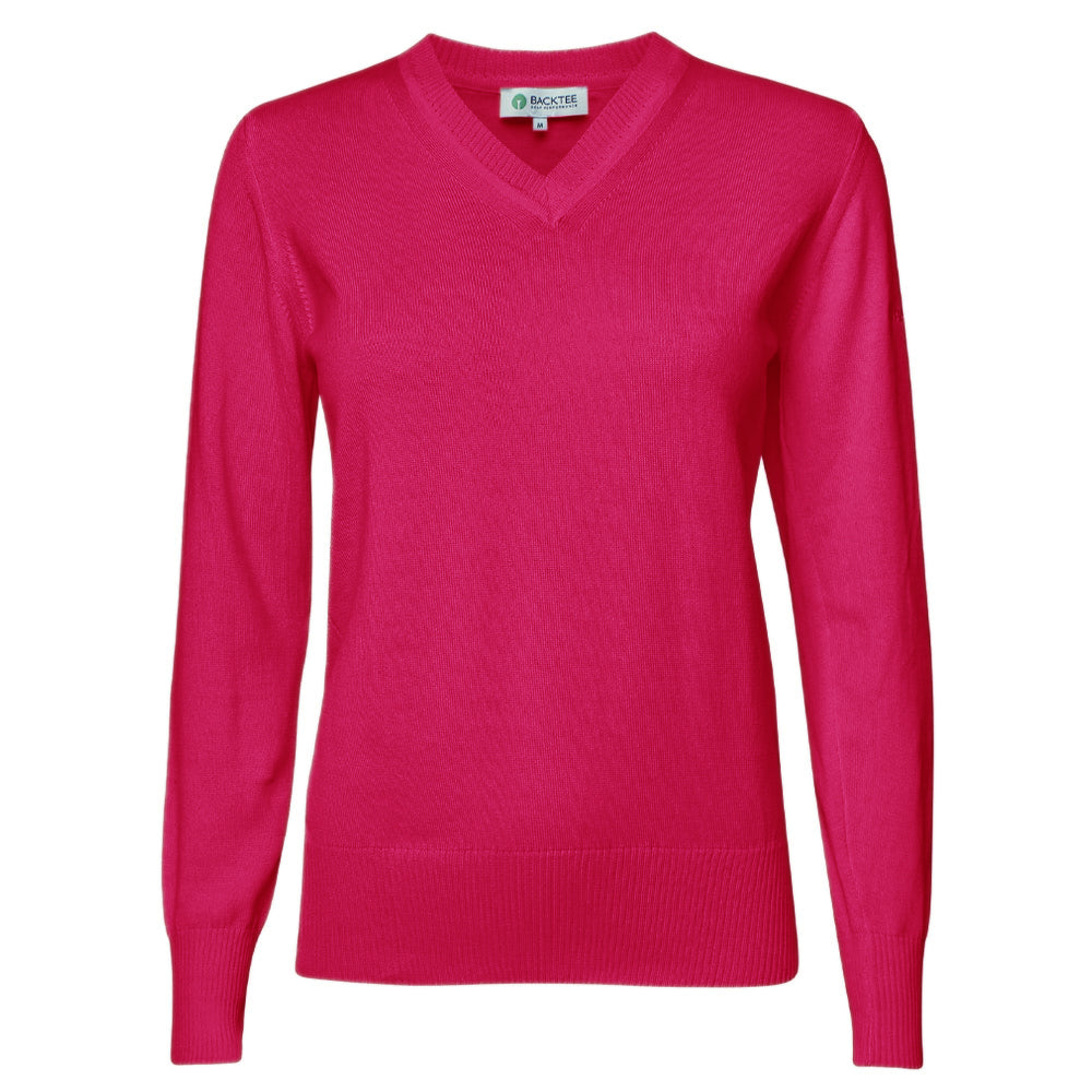 Ladies Organic Casual Sweater, Fuchsia