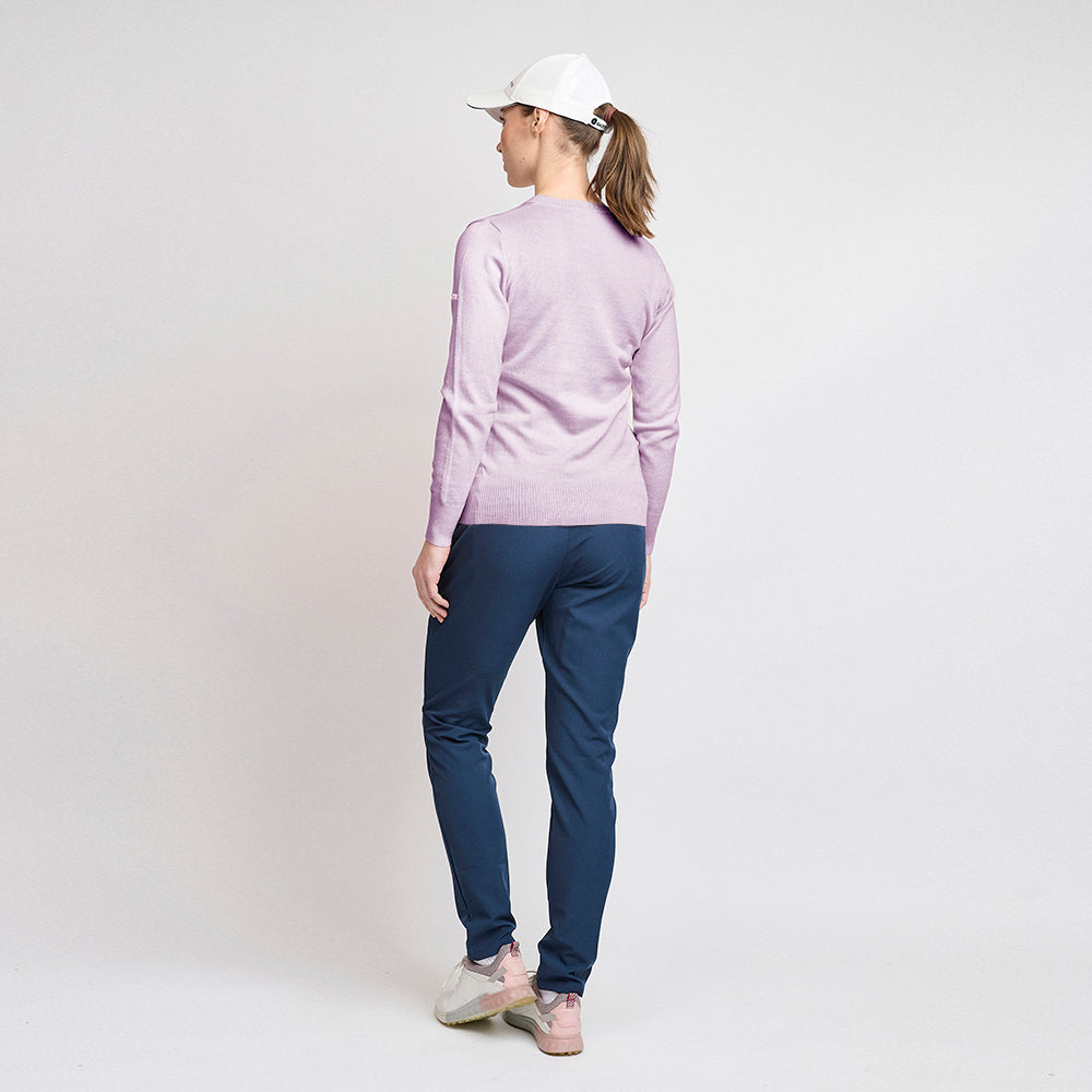 Ladies Organic Casual Sweater, Soft Lilac