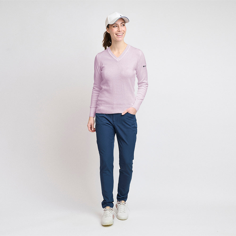 Ladies Organic Casual Sweater, Soft Lilac