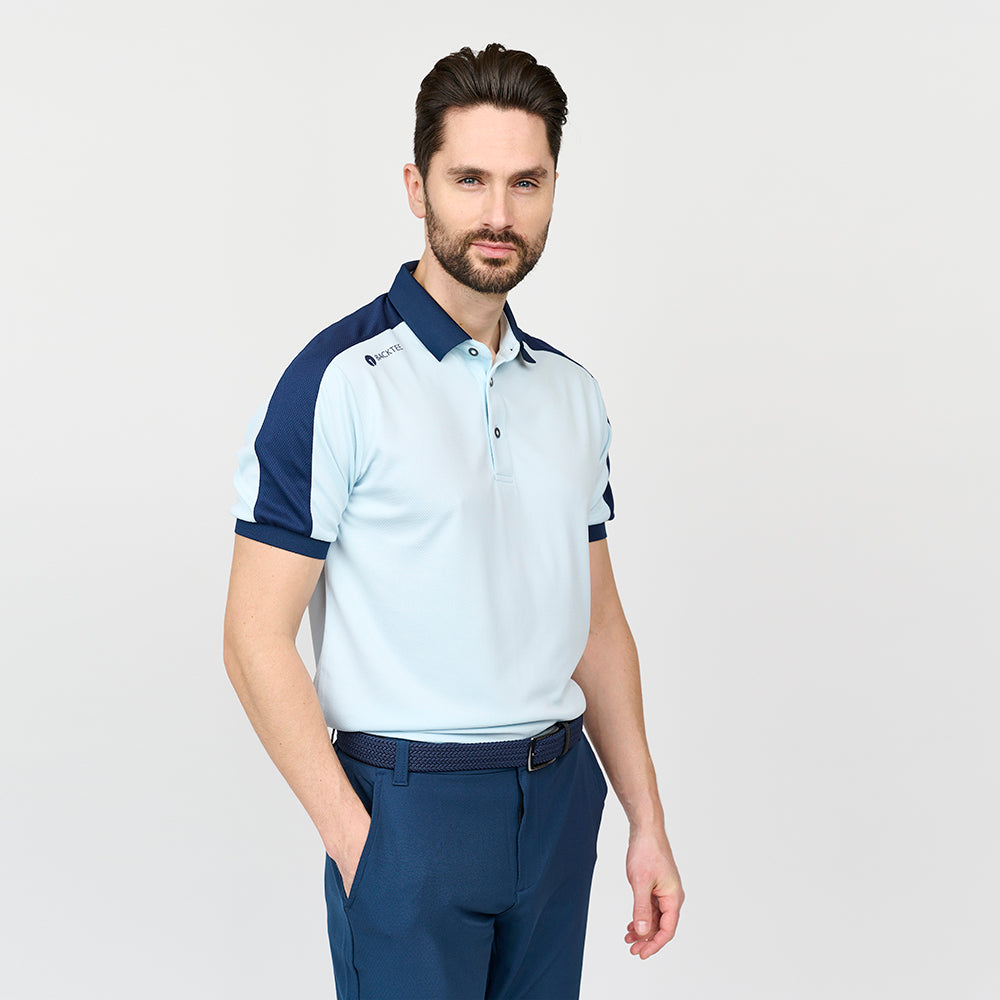 Mens Tournament Polo, Light Blue