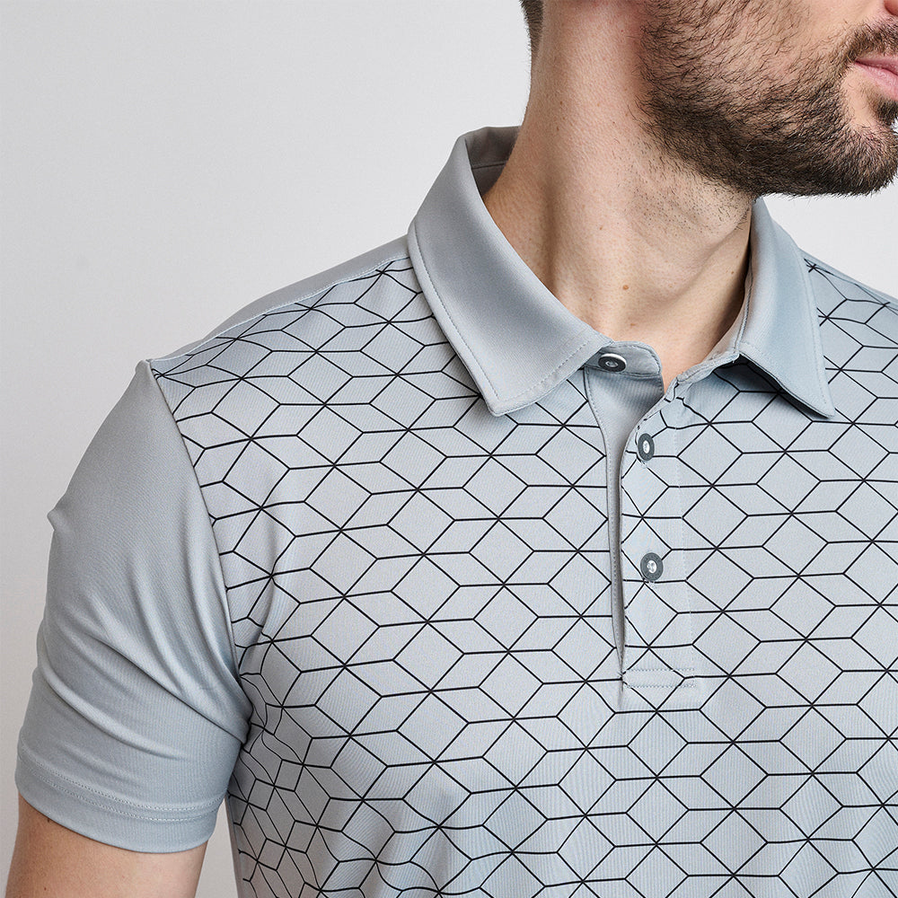 Mens Players Polo, Light Grey