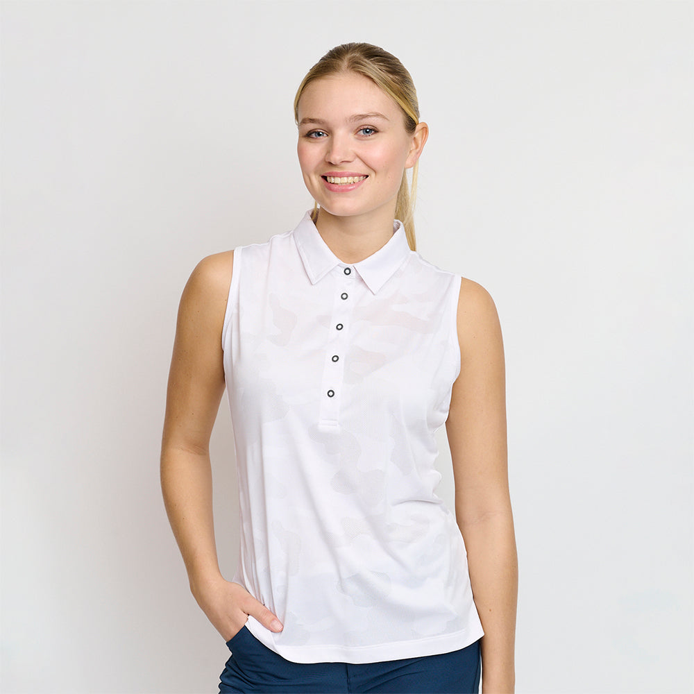 Ladies Camou Top, White