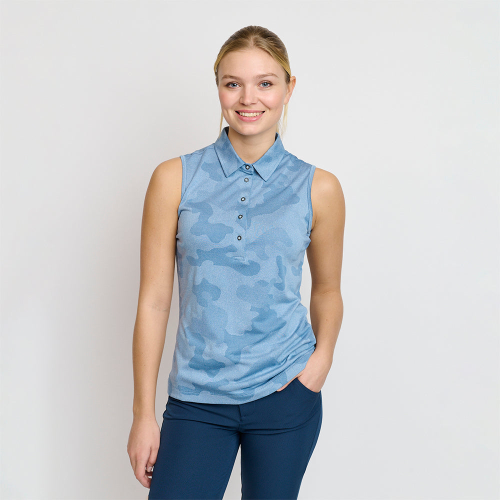 Ladies Camou Top, Captains Blue