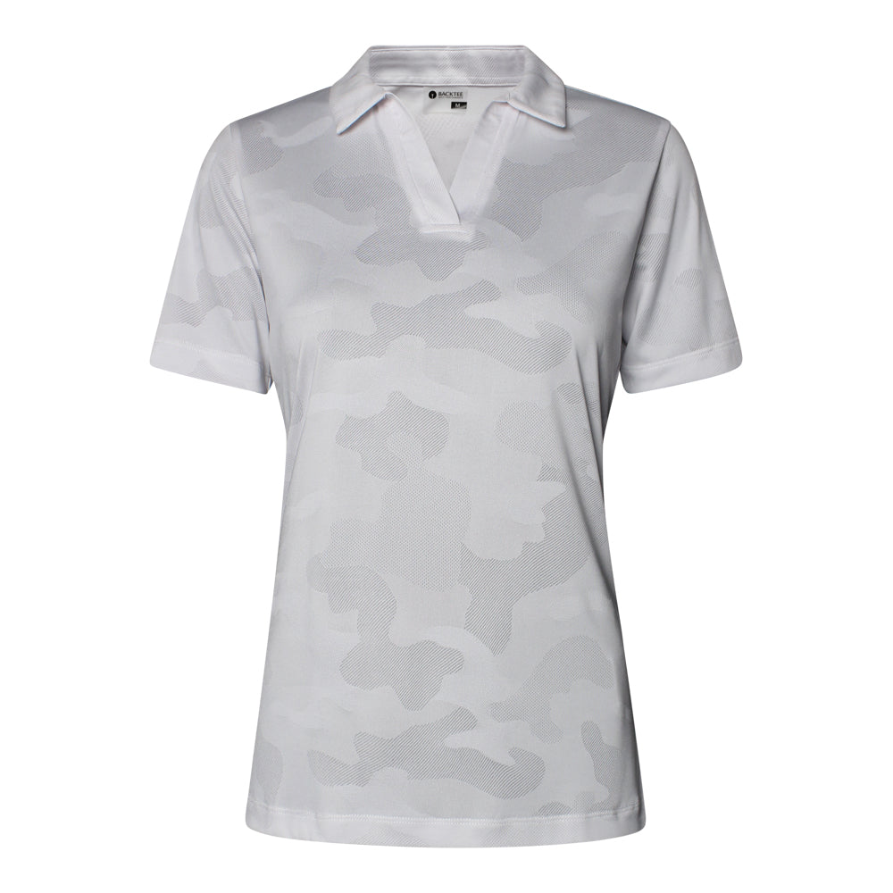 Ladies Camou Polo, White