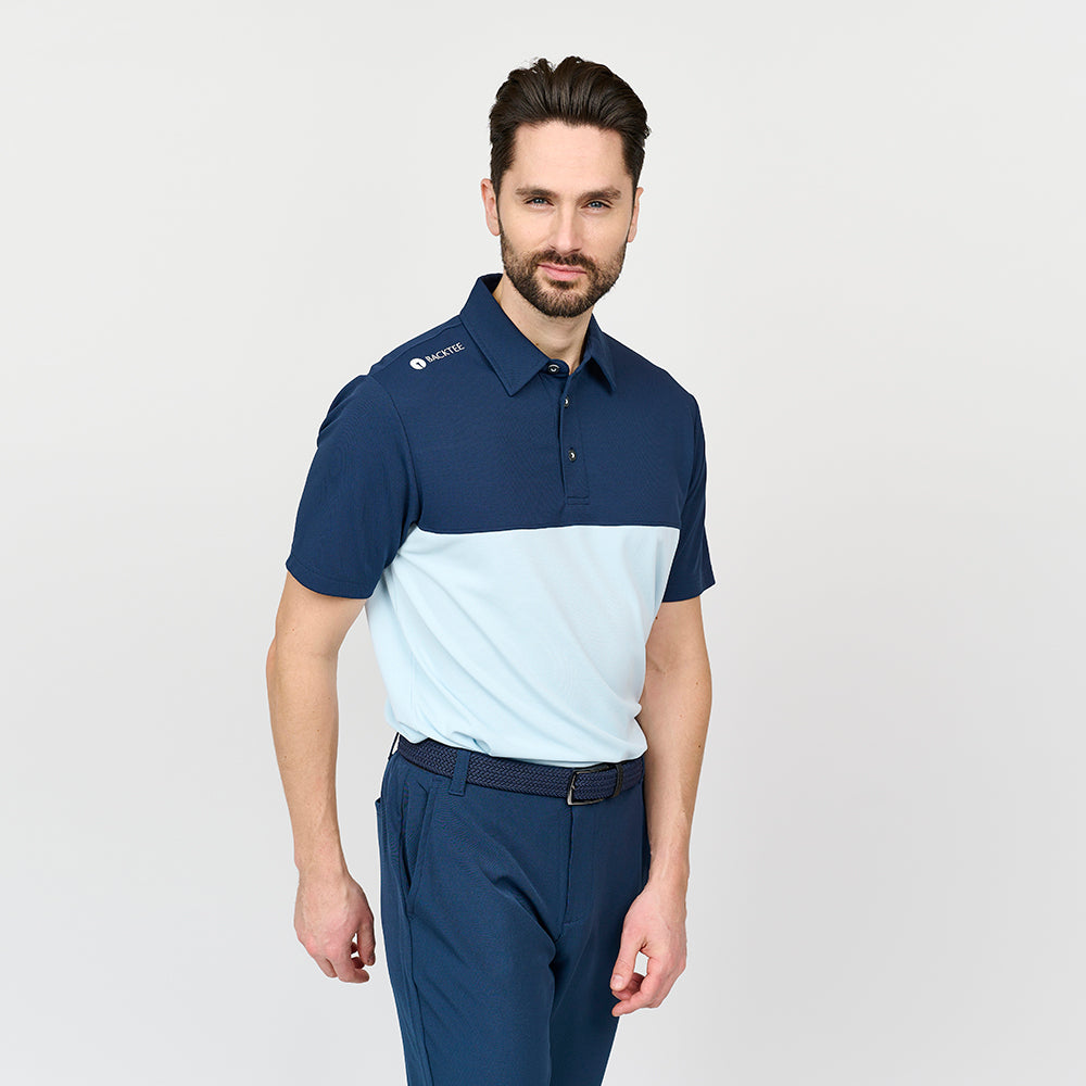 Mens Tour Polo, Light Blue