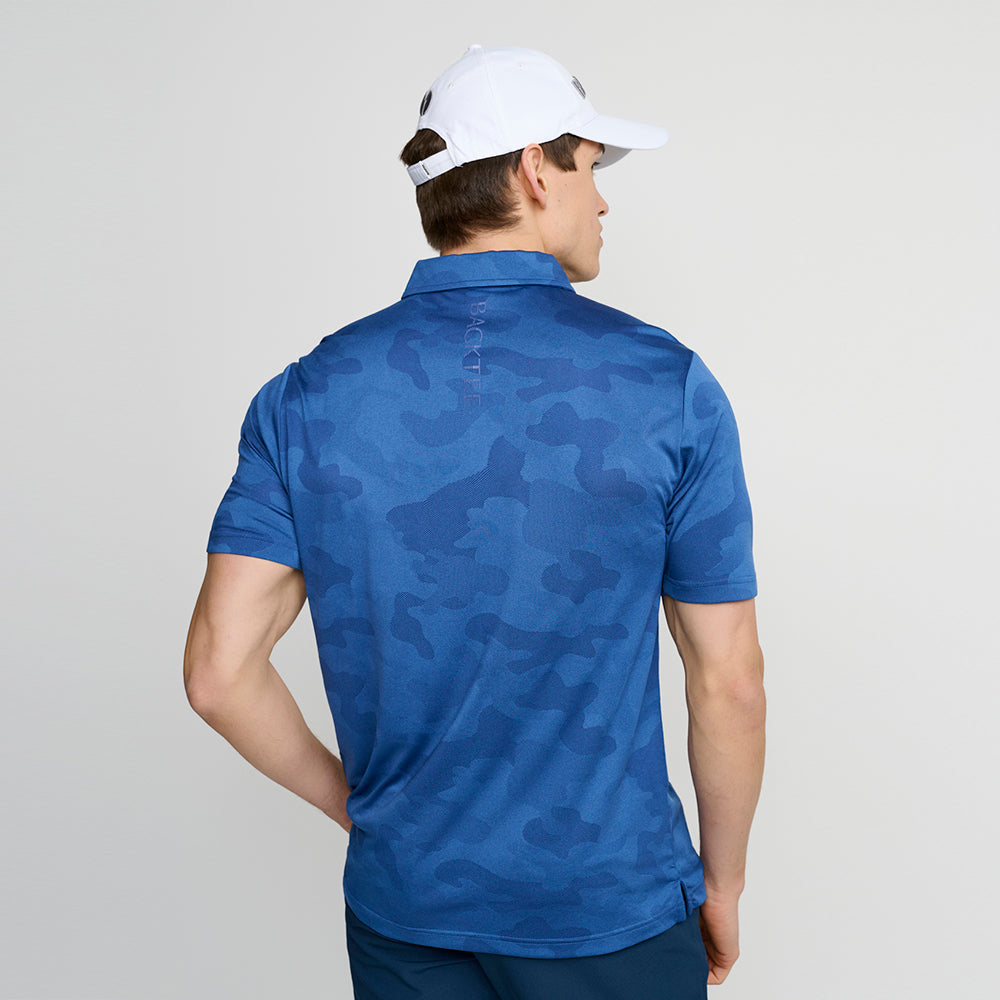 Men's Camou Polo, True Navy