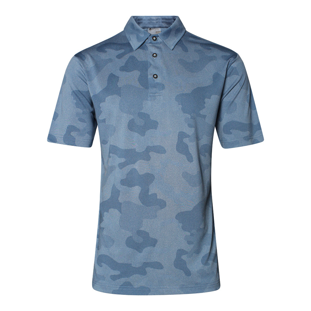 Mens Camou Polo, Captains Blue