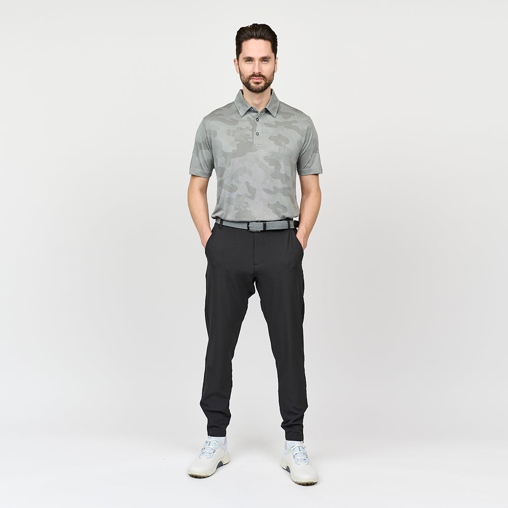 Mens Camou Polo, Light Grey