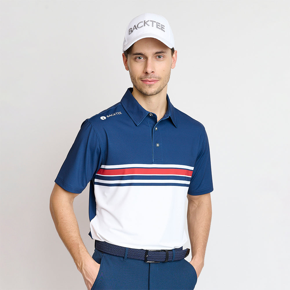 Mens Vertical Polo, Navy