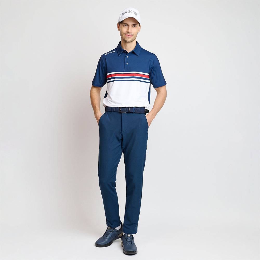 Mens Vertical Polo, Navy