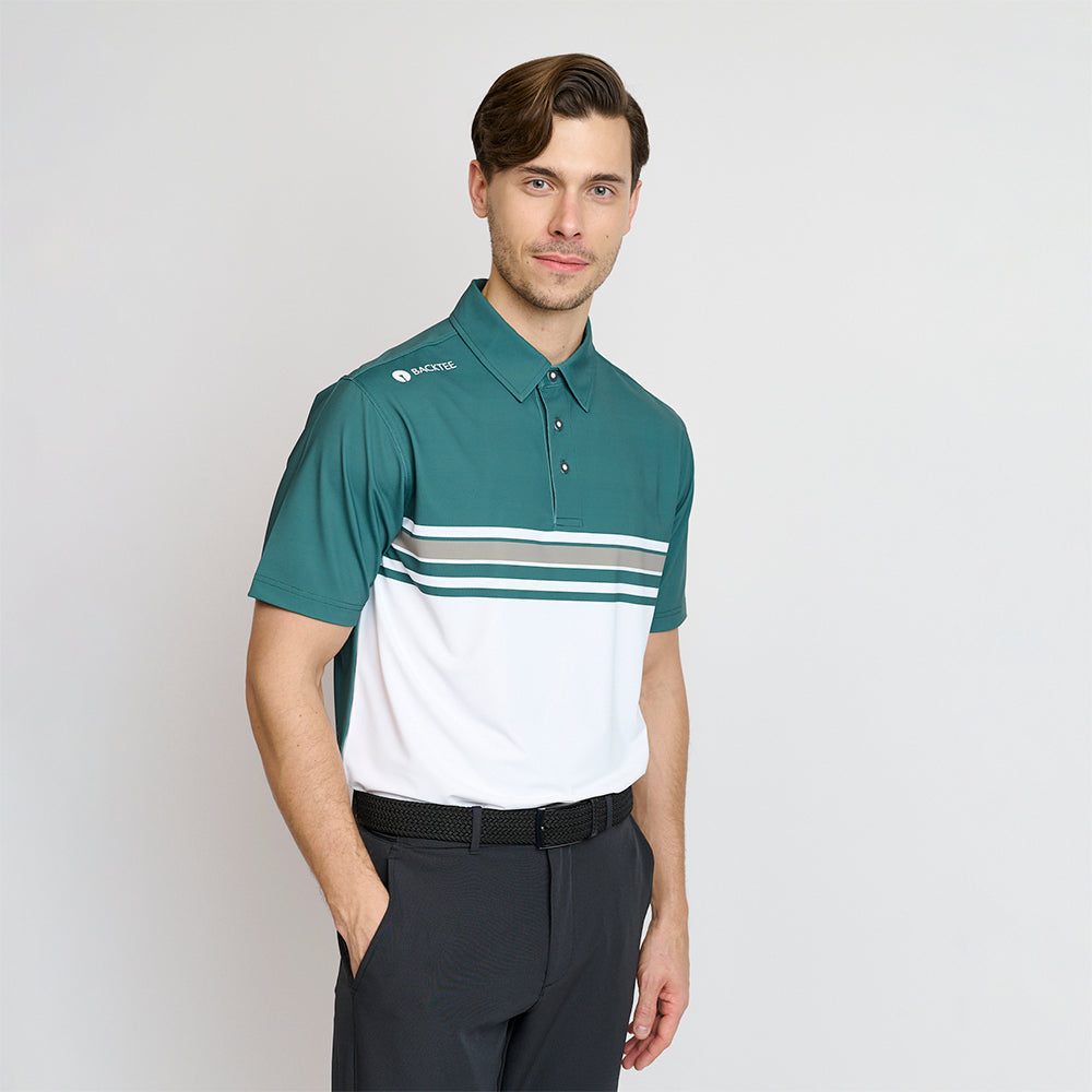 Mens Vertical Polo, Bistro Green