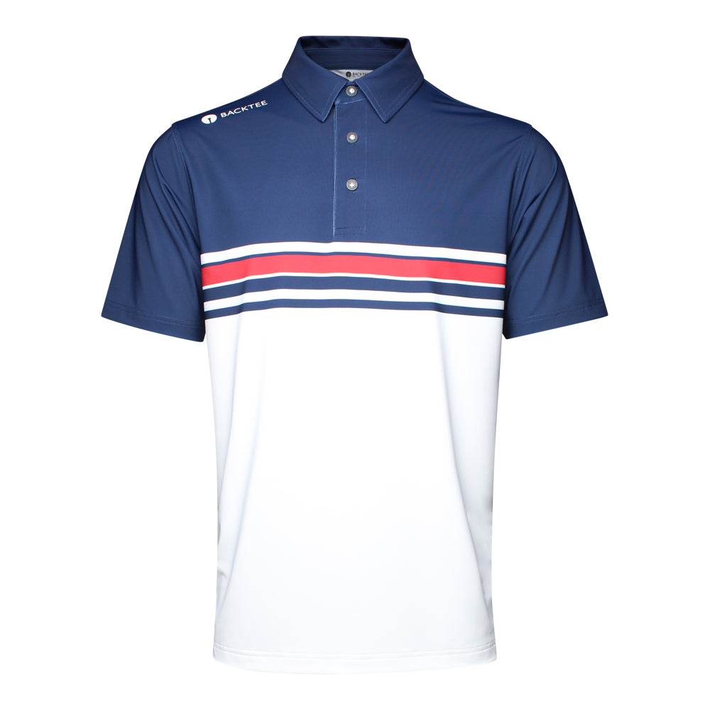 Mens Vertical Polo, Navy