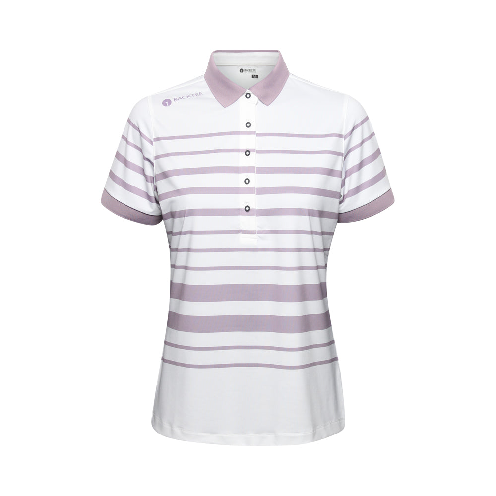 Women's Fine Stripe Polo, Nirvana