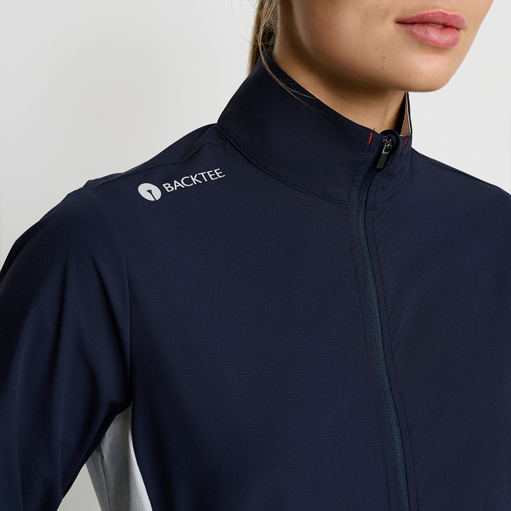 Women's Stretch Windbreaker Jacket, Navy