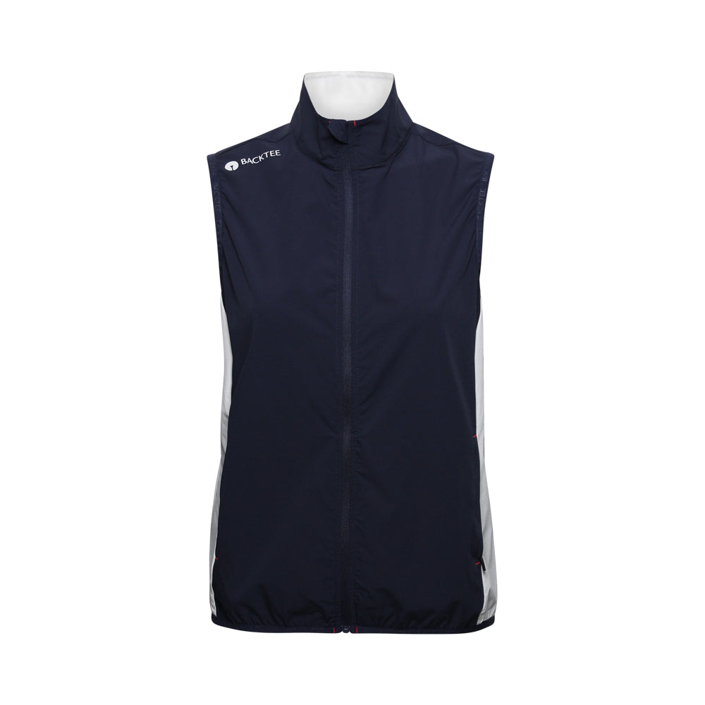 Women's Stretch Windbreaker Vest, Navy Blue