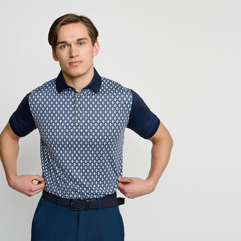 Men's Classic Golf Polo, Navy Blue