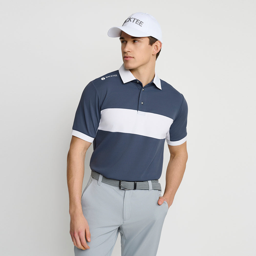 Men's Focus Polo, Ombre Blue