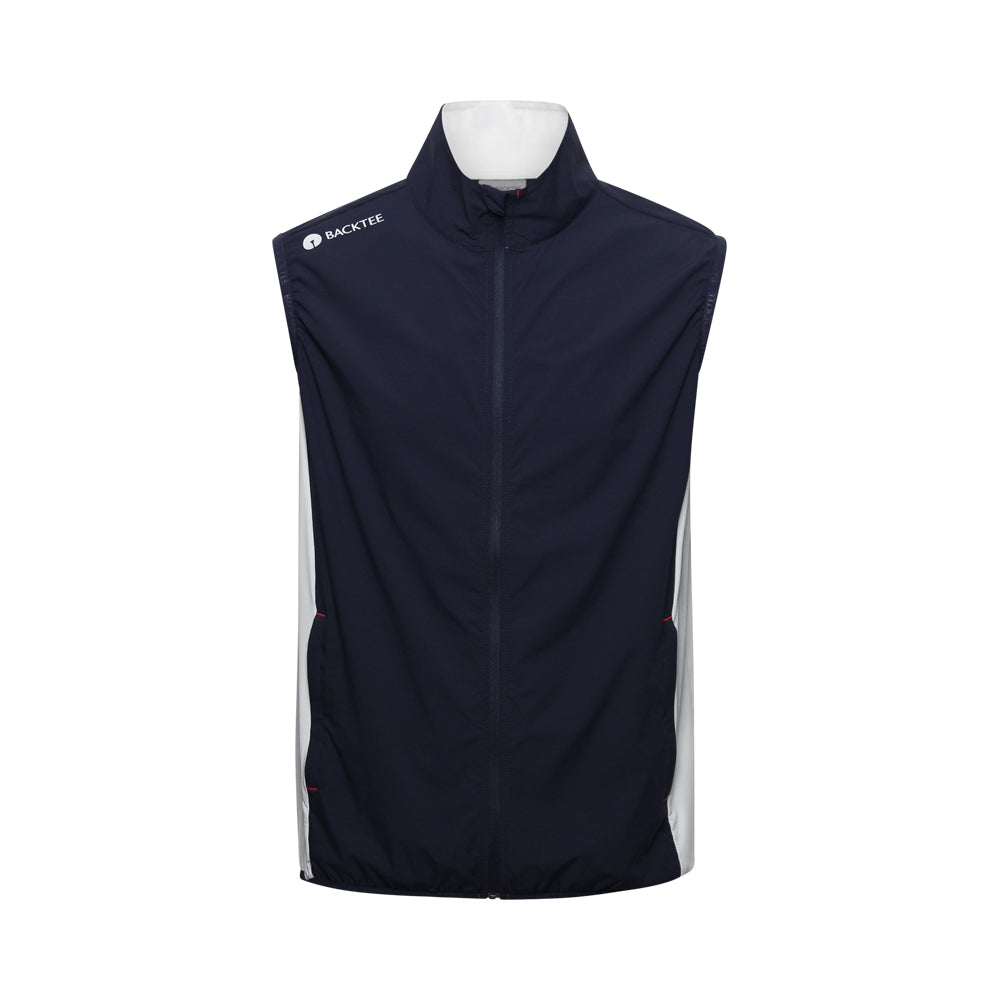 Men's Stretch Windbreaker Vest, Navy Blue