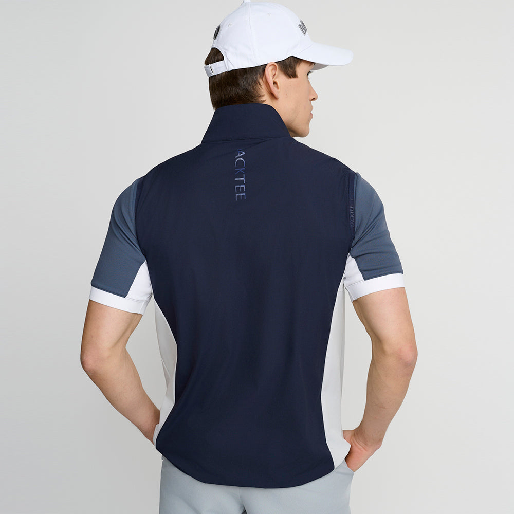 Men's Stretch Windbreaker Vest, Navy Blue