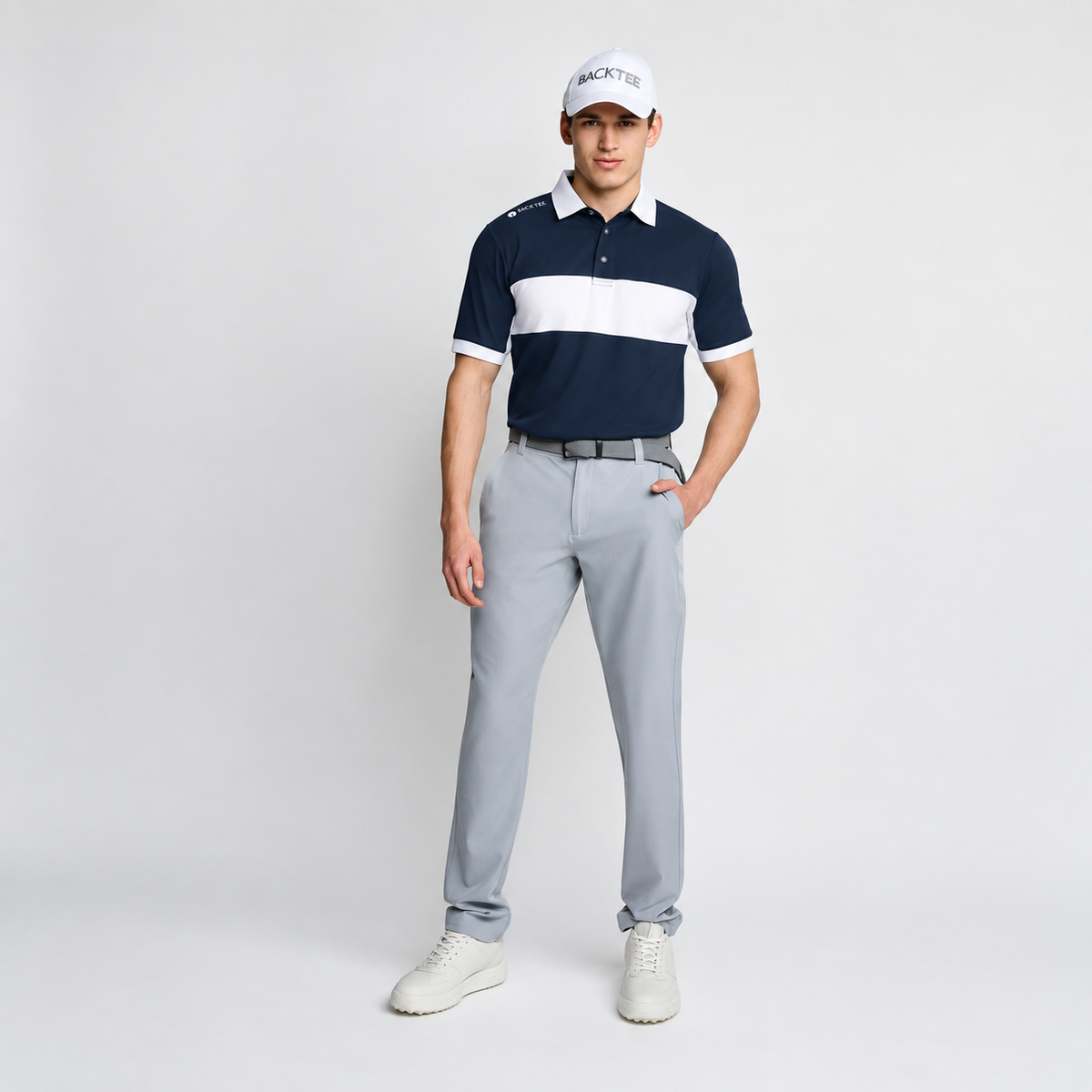 Heren Focus Polo, Marineblauw