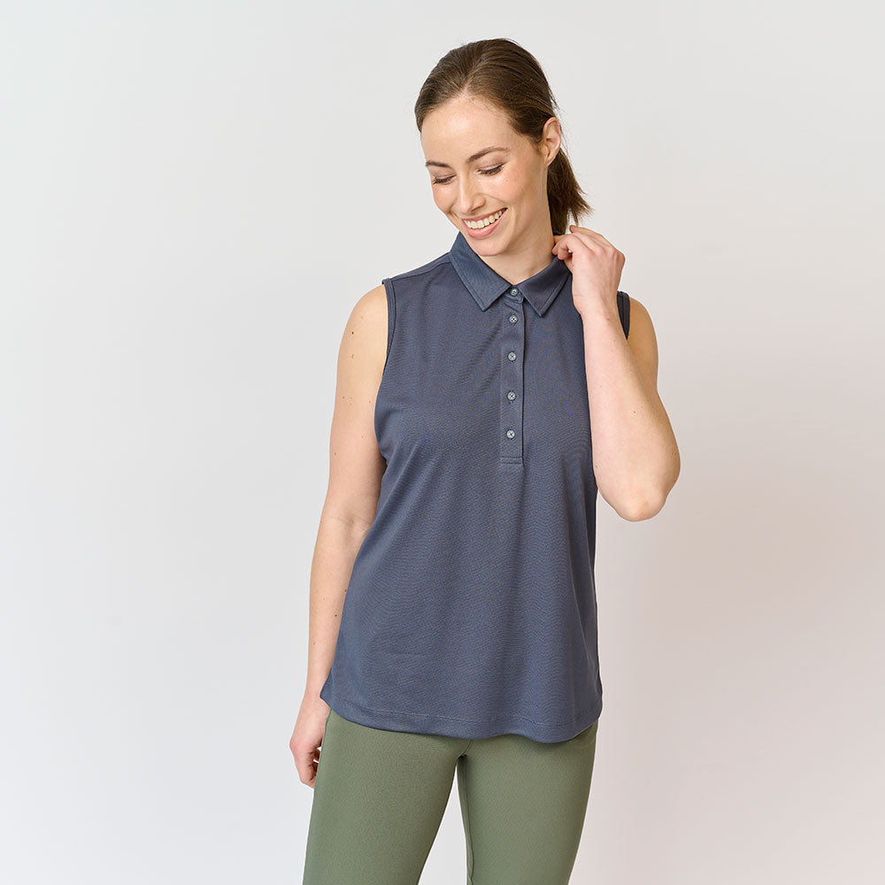 Ladies Performance Polo Top, Ombre Blue