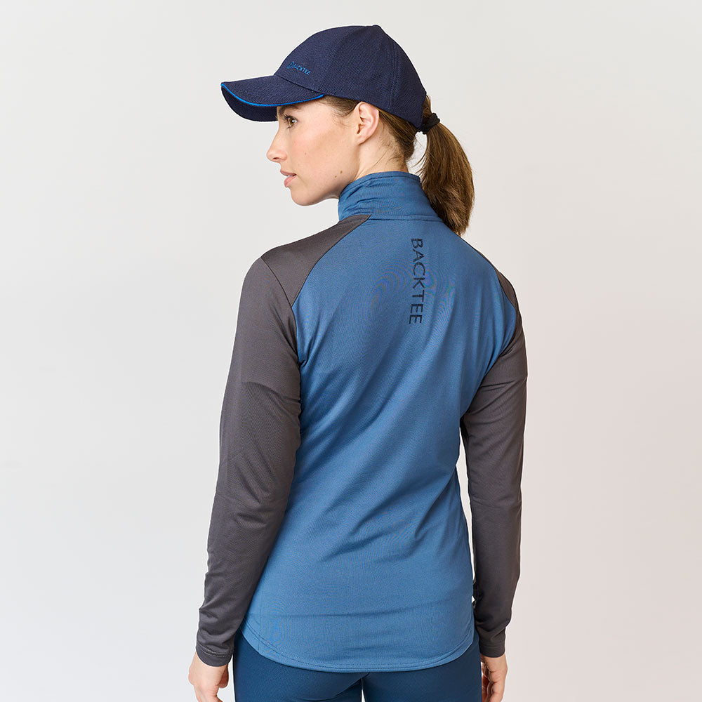 Ladies Zipneck Baselayer, Ensign Blue