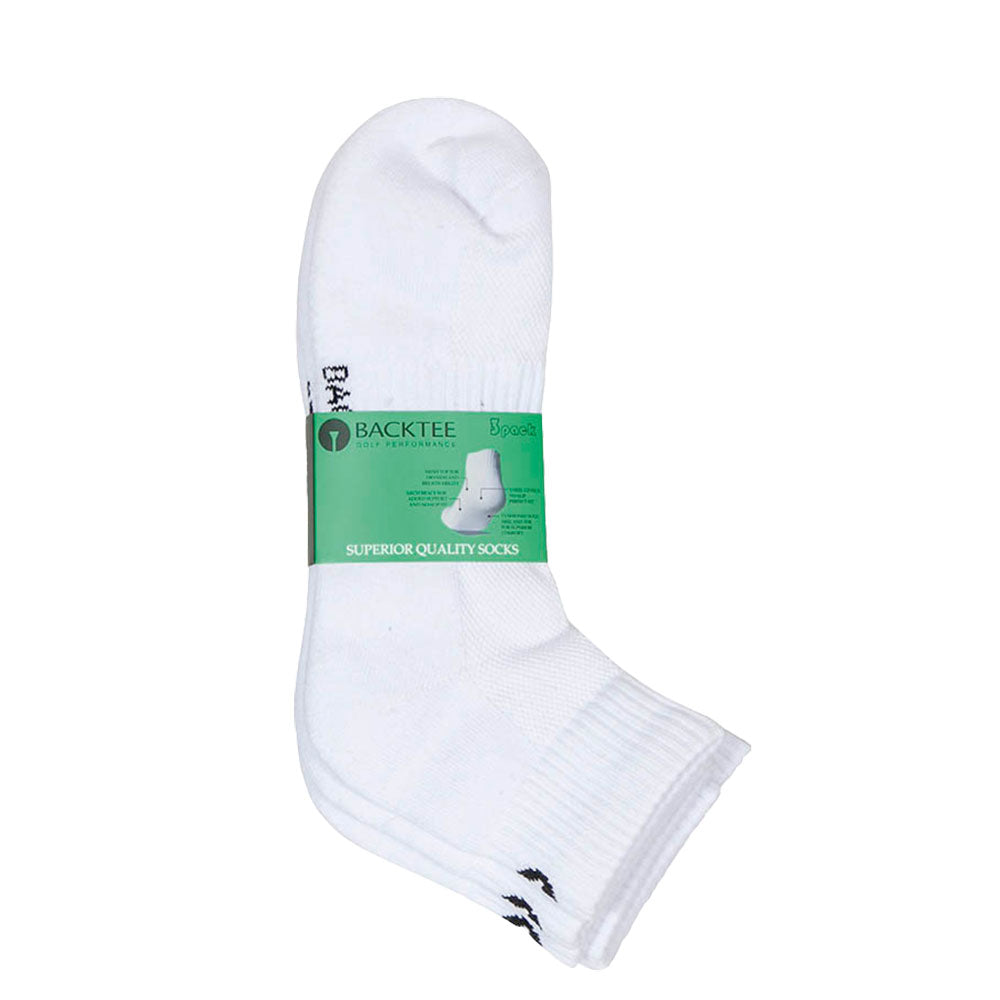 BACKTEE Ankle Sock 3-Pack, White