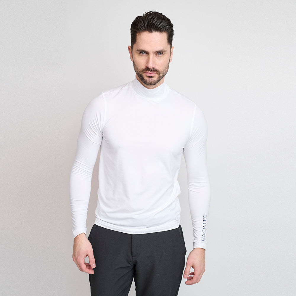 Mens First Skin Turtleneck, White