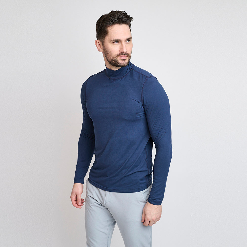 Mens First Skin Turtleneck, Navy