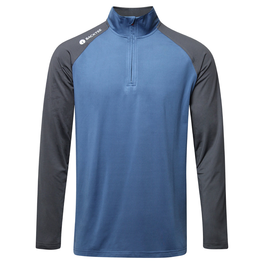 Mens Zipneck Baselayer, Ensign Blue