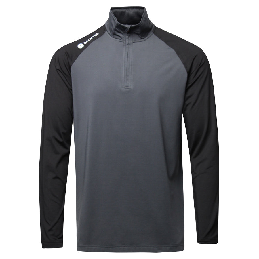 Mens Zipneck Baselayer, Asphalt